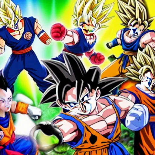 Image similar to total dragon ball Z cast in super smash brothers ultra hd high quality scan newly released exciting action shots