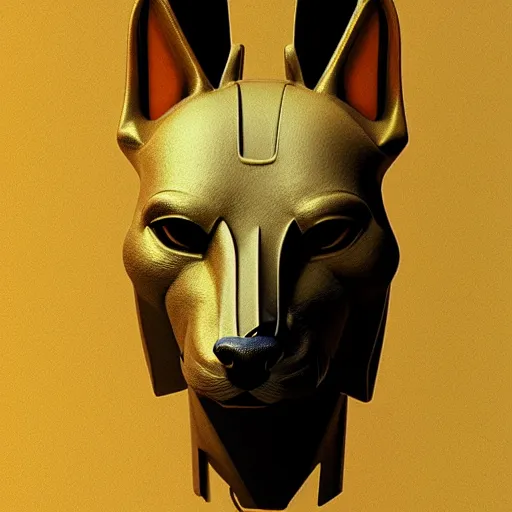 Prompt: digital anubis, nasus, head, by beeple