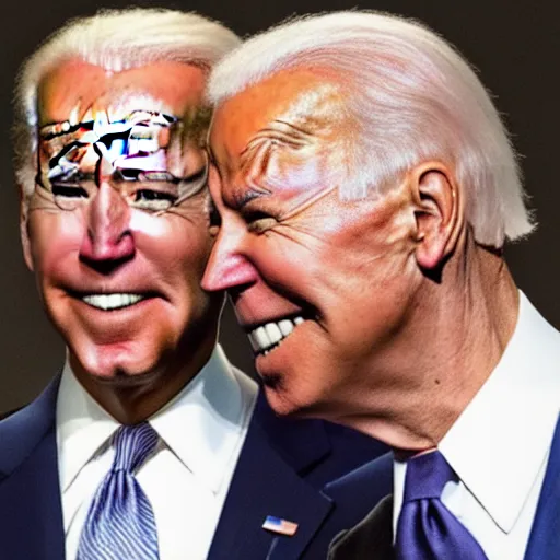 Image similar to Joe Biden slapping Joe Biden