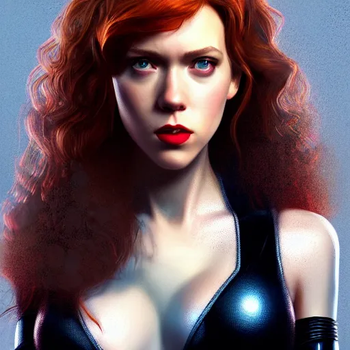 Image similar to Tom Hanks as black widow, au naturel, hyper detailed, digital art, trending in artstation, cinematic lighting, studio quality, smooth render, unreal engine 5 rendered, octane rendered, art style by klimt and nixeu and ian sprigger and wlop and krenz cushart