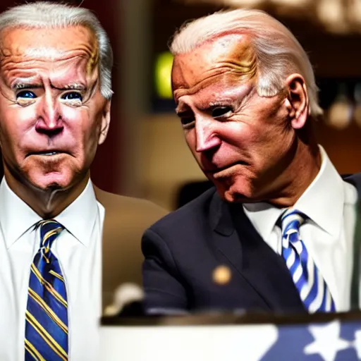 Prompt: joe biden drinks a 4 0 ounce bottle of malt liquor