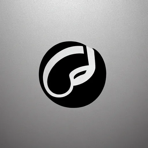 Image similar to a logo for a music producer, digital art by viktor kadic, black background, trending on artstation