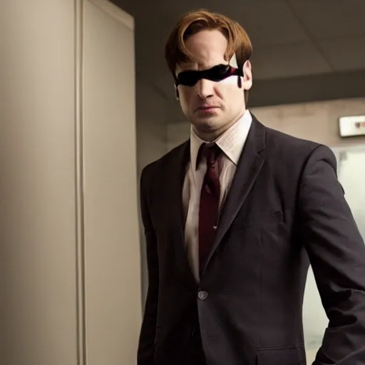 Image similar to daredevil matt murdock intimidates saul goodman tv show still daredevil mcu