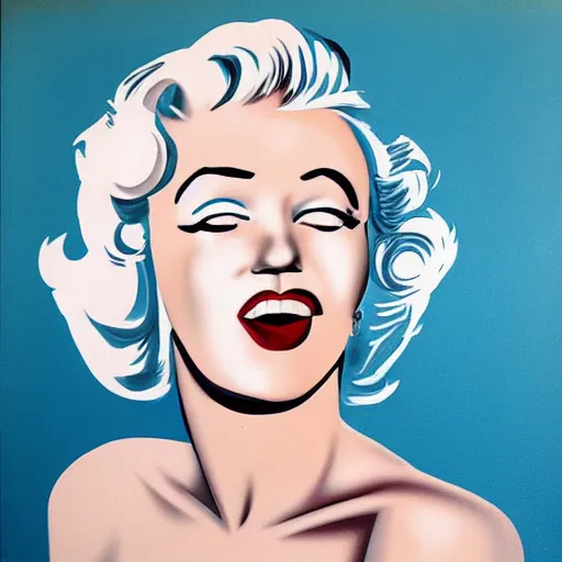 Prompt: A Bauhaus style painting of Marilyn Monroe