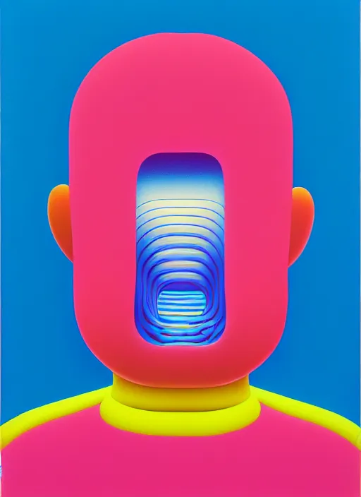 Prompt: happy person by shusei nagaoka, kaws, david rudnick, airbrush on canvas, pastell colours, cell shaded, 8 k