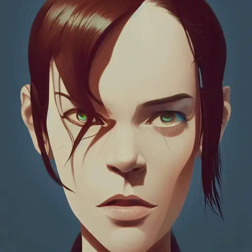 Image similar to face icon stylized minimalist the matrix, loftis, cory behance hd by jesper ejsing, by rhads, makoto shinkai and lois van baarle, ilya kuvshinov, rossdraws global illumination