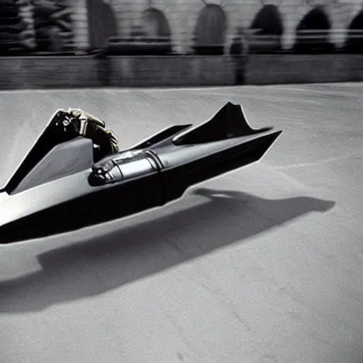 Image similar to jet turbine hoverbike, movie still, speed, cinematic Eastman 5384 film