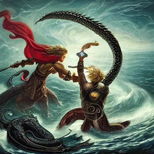 midgard serpent vs thor