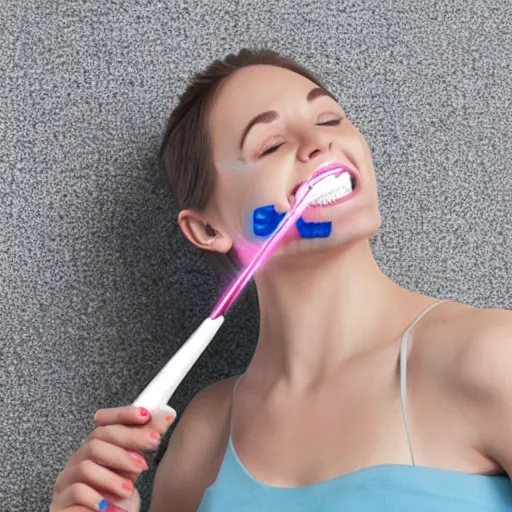 Prompt: laser - powered toothbrush, catalogue photo