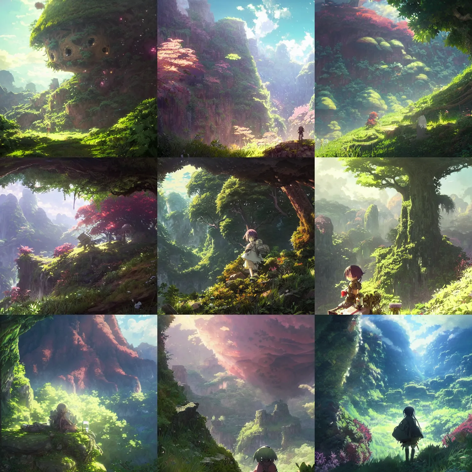 Made In Abyss Landscape Beautiful Colors Beautiful Stable Diffusion