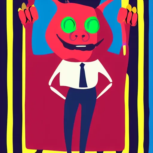 Image similar to full body portrait of a goblin, cartoon, illustration, comic, vector art