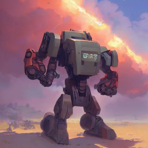 Image similar to hero world mechwarrior, behance hd by jesper ejsing, by rhads, makoto shinkai and lois van baarle, ilya kuvshinov, rossdraws global illumination