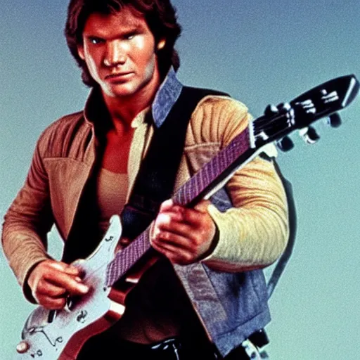 Image similar to Han Solo doing a guitar solo