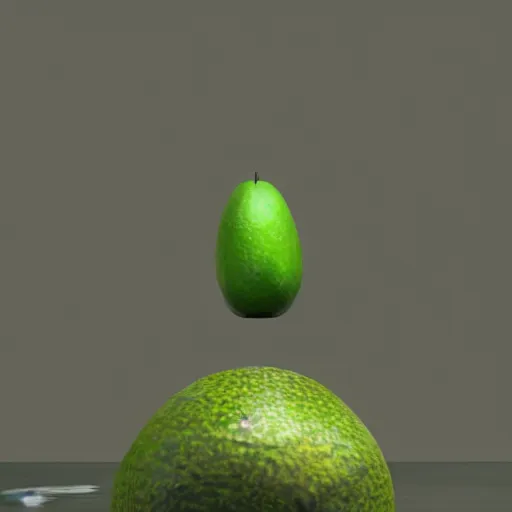 Prompt: concept art of an avocado balancing on rocks, artstation trending, 8 k, digital art.