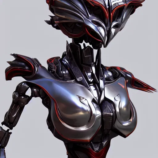 Image similar to a highly detailed bust, anthropomorphic humanoid robotic mecha female dragoness, with smooth and streamlined armor, standing and posing elegantly, well detailed dragon head with LED eyes and a maw, sharp and dangerous sleek design, two arms, two legs, long tail, beautiful digital art, artstation, DeviantArt, FurAffinity, professional, octane render