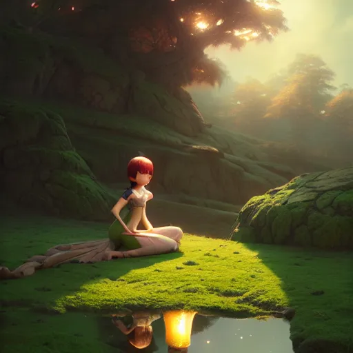 Image similar to shrek by tom bagshaw and ilya kuvshinov, rtx reflections, octane render 1 2 8 k, extreme high intricate details by wlop, digital anime art by ross tran, wide shot, close up shot, composition by sana takeda, dramatic lighting by greg rutkowski