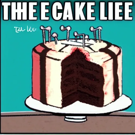 Image similar to the cake is a lie