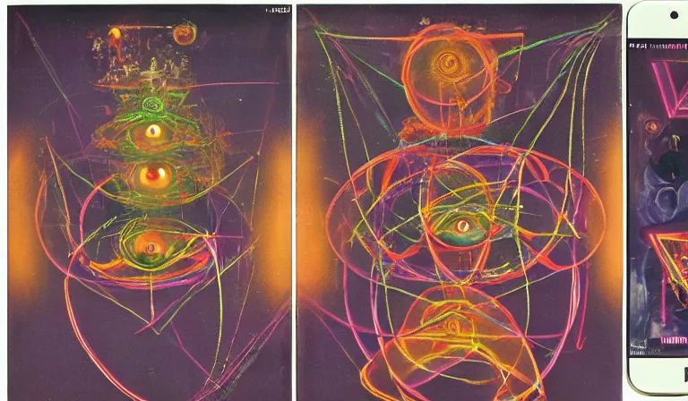 Prompt: Kali Yuga countdown program, esoteric, futuristic, app design, web design, by Francis Bacon, Nam June Paik, Raoul Hausmann