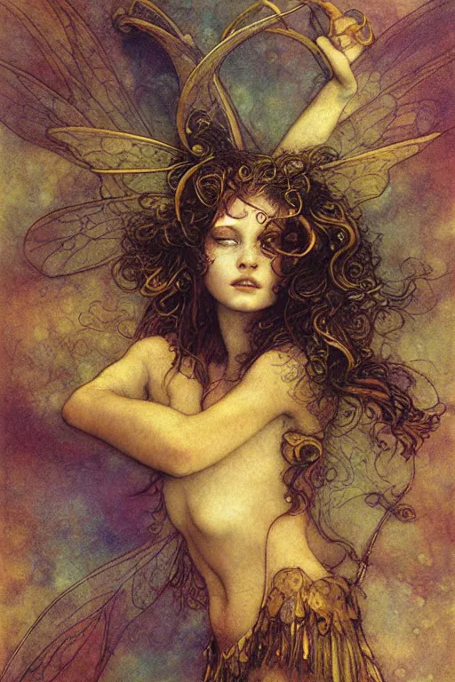 Prompt: a beautiful faerie, golden ratio, detailed, rainbowshift, by jean - baptiste monge, maxfield parrish, john william waterhouse, brian froud