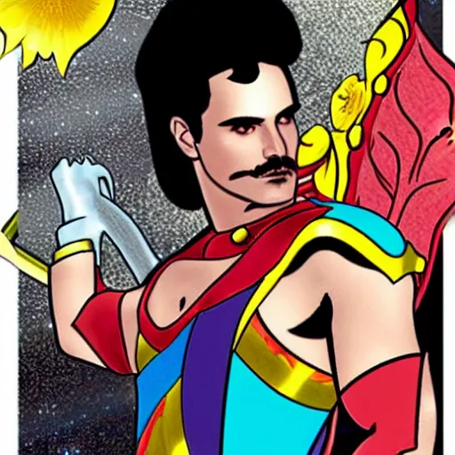 Prompt: Freddy Mercury as She-Ra, the princess of power