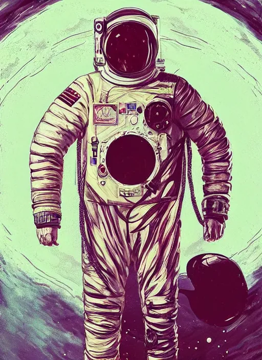 Image similar to a portrait of morrissey with a space suit on, a photo by sam spratt, trending on behance, retrofuturism, da vinci, art on instagram