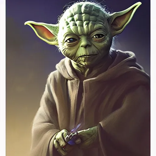 Image similar to A portrait of Yoda, star wars art, art by greg rutkowski, matte painting, trending on artstation