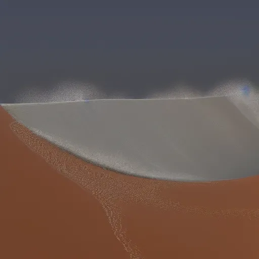 Prompt: a huge wave ， 3 d render