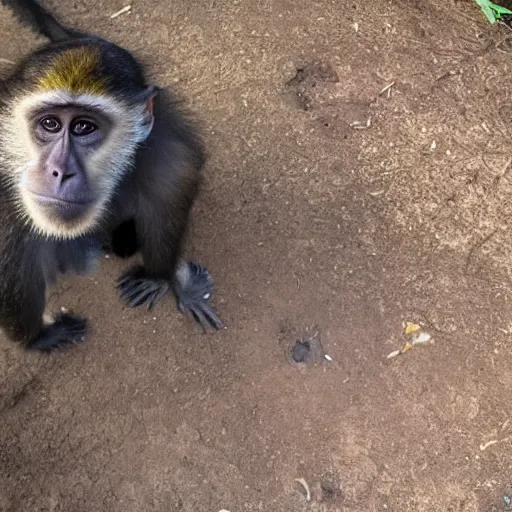 Image similar to photo of a monkey using a drone, 4k ultra hd