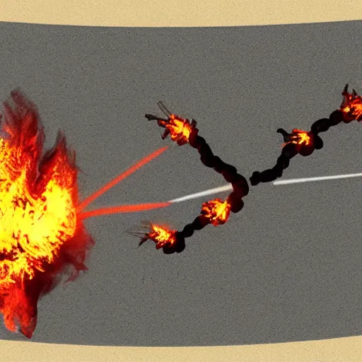 Prompt: a bomb with arms and legs lighting itself on fire with a match