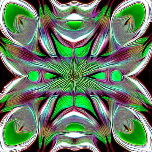 Image similar to Surreal interpretation of nonsymmetrical fractal Artwork in the style of Missy Gainer, deviantart