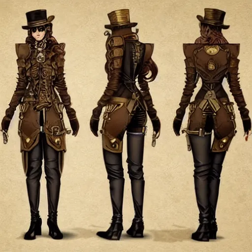 Image similar to original steampunk character commission trending on artstation