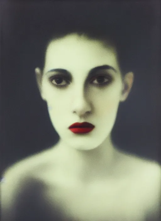 Image similar to close - up portrait of beautyful girl, fine art photo portrait by sarah moon,