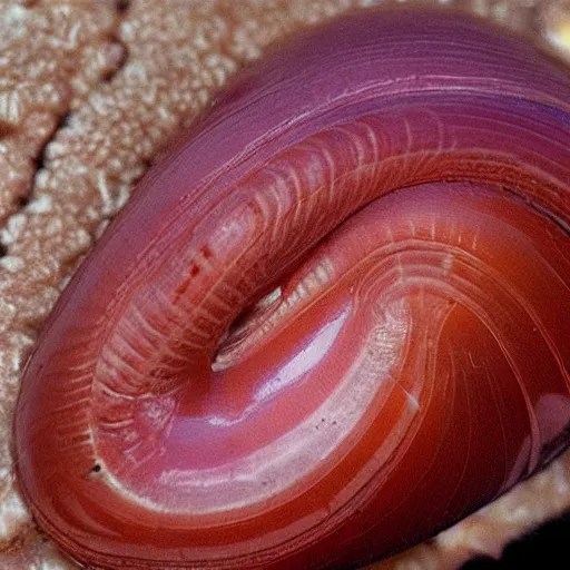 Image similar to an elongated mollusk which has the face of elon musk