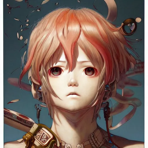 Image similar to prompt : ragnarok online portrait soft light painted by james jean and katsuhiro otomo and erik jones, inspired by akira anime, smooth face feature, intricate oil painting, high detail illustration, sharp high detail, manga and anime 1 9 9 9