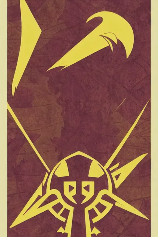 Prompt: Art Deco poster illustration of Hyrule from The Legend of Zelda, full shot