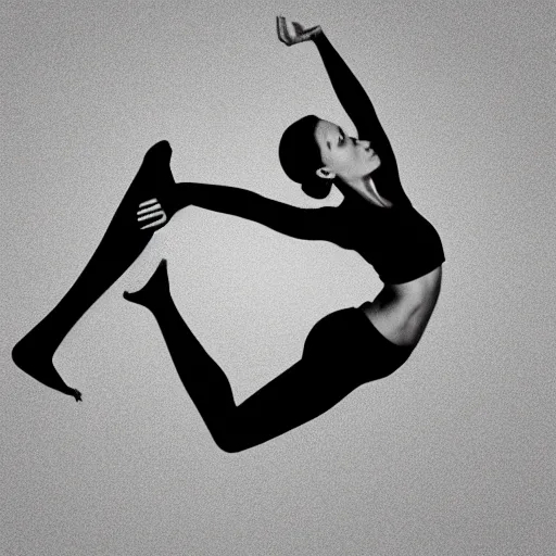 Image similar to black and white corporate logo female silhouette yoga pose