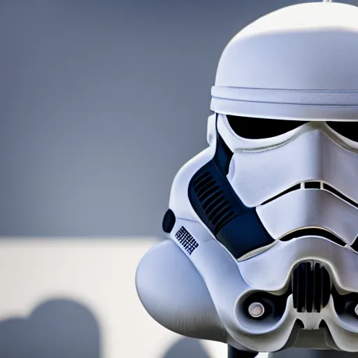 Image similar to a stormtrooper in black armor, 8 k, cinematic lighting, shallow depth of field, raytracing,