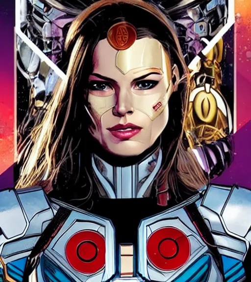 Image similar to asgardian female android, by MARVEL comics and Sandra Chevrier, 4k