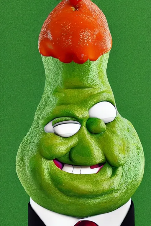Image similar to 📷 peter griffin is pea, made of food, head portrait, dynamic lighting, 4 k