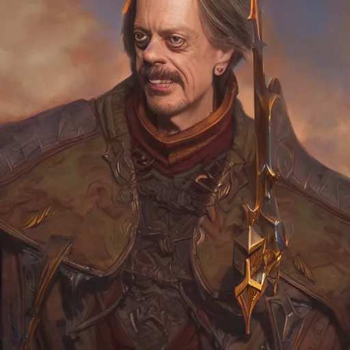 Prompt: steve buscemi as a fantasy D&D character, art by Donato Giancola and Bayard Wu, digital art, trending on artstation, 4k