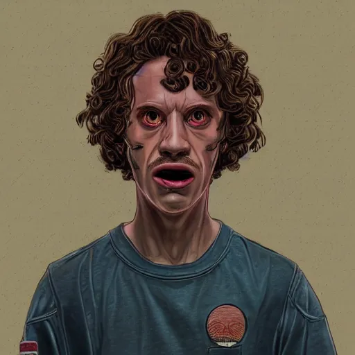 Image similar to portrait of demogorgan from stranger things, highly detailed, centered, digital painting