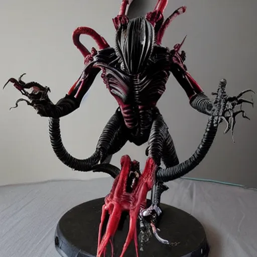 Image similar to xenomorph action figure, home display