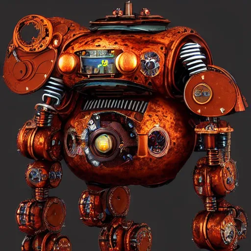 Image similar to steampunk reishi robot, ultra detailed, highly detailed, 8 k, trending on artstation, award - winning art,