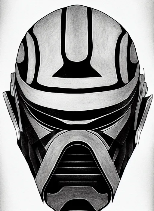 Image similar to symmetry concpet art, full shot, traditional ink, sketch, of kylo ren, line sketch, intricate, elegant, highly detailed, monochrome, digital painting, artstation, concept art, sharp focus, illustration, art by borderlands 3 and peter polach