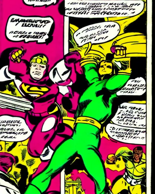 Prompt: a jack kirby comic about a protagonist with supernaturally powerful flatulence