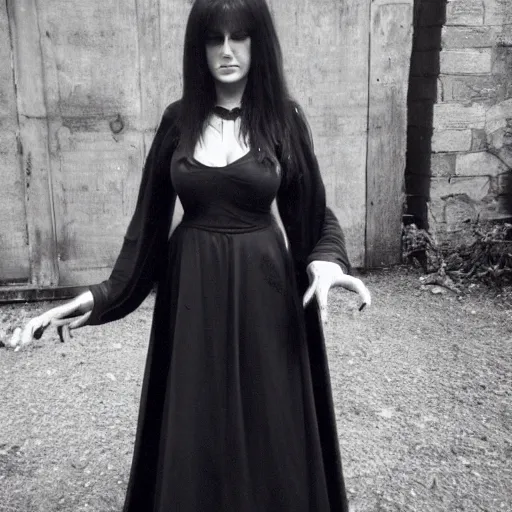 Prompt: full body photo of a vampire woman