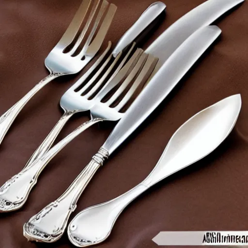 Image similar to silverware for aliens