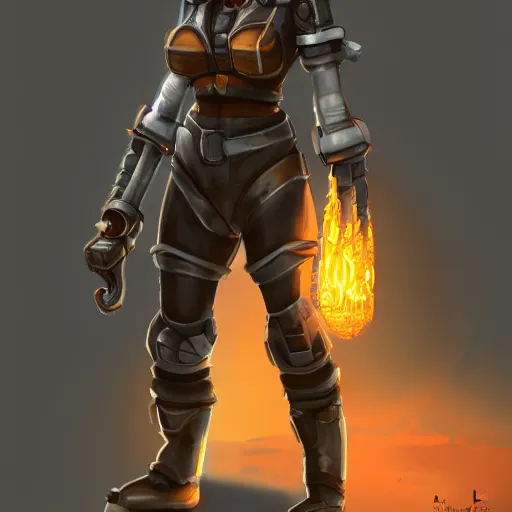 Image similar to full body concept art of a Forge Engineer trending on artstation deviantart Pinterest detailed High Resolution HD 8k