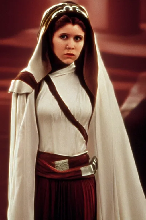 Image similar to young Carrie fisher as padme amidala