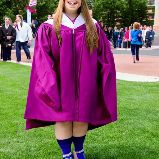 Prompt: Meg Griffin from Family Guy graduating college